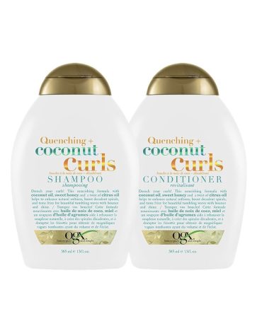 Dúo Shampoo- Acondicionador de Leche de Coco para Rulos OGX